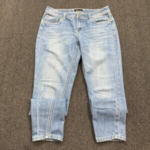 Baccini Bootcut Stretch Women's Light Wash Denim Blue Jeans Slim Straight Size 8